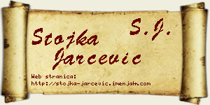 Stojka Jarčević vizit kartica